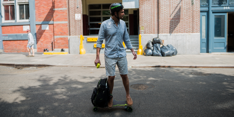 Illustration for article titled We Rode a Backpack With an Electric Skateboard Inside